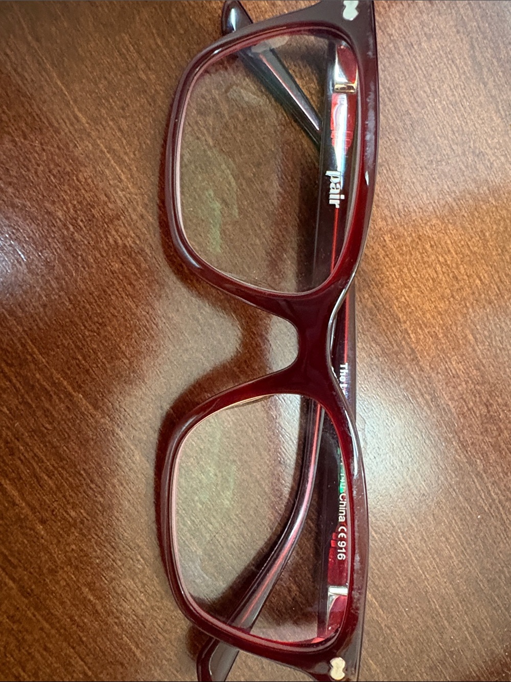 Pair Eyewear The Larkin Reading Glasses +2.75  color burgundy